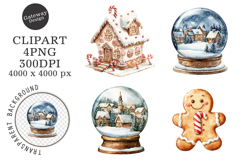 Watercolor Christmas Clipart Product Image 1