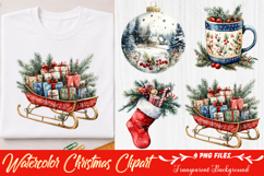 Watercolor Christmas Clipart Product Image 1