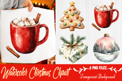 watercolor christmas clipart Product Image 1