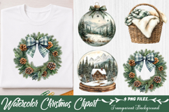 Watercolor Christmas Clipart Product Image 1