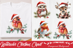 Watercolor Christmas Clipart Product Image 1