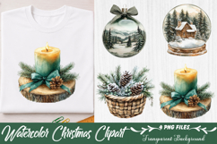 Watercolor Christmas Clipart Product Image 1
