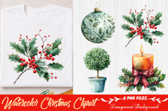 Watercolor Christmas Clipart Product Image 1