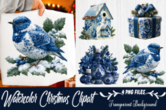 watercolor christmas clipart Product Image 1