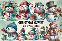 Watercolor Christmas Clipart Product Image 1