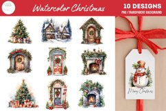 Watercolor Christmas Clipart I Christmas Sublimation PNG Product Image 1