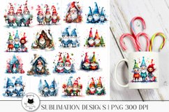 various christmas gnome clipart designs