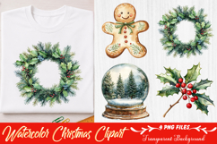 Watercolor Christmas Clipart Product Image 1