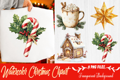 watercolor christmas clipart Product Image 1