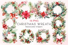 Christmas Holiday Wreath Clipart Bundle Product Image 1