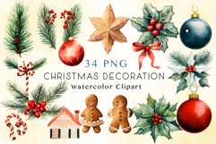 34 Christmas Clipart Elements Bundle Product Image 1