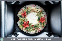 GorgeousWatercolor Christmas Car Coaster design.