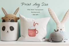 Download Watercolor Christmas Coffee and Sweets Clipart png Latte Cup to design your christmas invitation, t-shirt designs, sublimation designs, tumbler