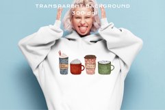Download Watercolor Christmas Coffee and Sweets Clipart png Latte Cup to design your christmas invitation, t-shirt designs, sublimation designs, tumbler