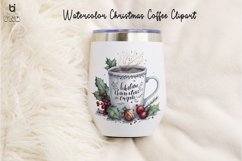 Watercolor Christmas Coffee Clipart, Christmas Mug PNG Product Image 5