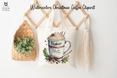 Watercolor Christmas Coffee Clipart, Christmas Mug PNG Product Image 6