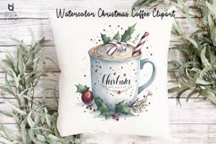 Watercolor Christmas Coffee Clipart, Christmas Mug PNG Product Image 7
