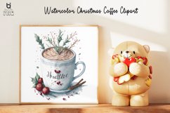Watercolor Christmas Coffee Clipart, Christmas Mug PNG Product Image 8