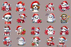 Watercolor Christmas Cute Animals clipart Product Image 3