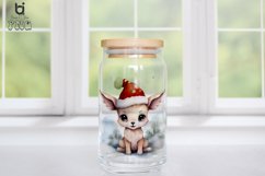 Watercolor Christmas Cute Baby Animal Sublimation Clipart Product Image 5