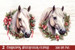 Watercolor Christmas Deer Head Clipart Sublimation Product Image 1
