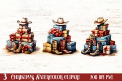 Watercolor Christmas Deer Head Clipart Sublimation Product Image 1