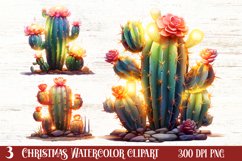 Watercolor Christmas Deer Head Clipart Sublimation Product Image 1