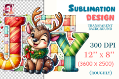 Hand-painted watercolor Christmas deer PNG with transparent background. Perfect for holiday cards, stickers, sublimation, mugs, apparel and festive crafts.