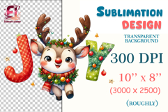 Hand-painted watercolor Christmas deer PNG with transparent background. Perfect for holiday cards, stickers, sublimation, mugs, apparel and festive crafts.