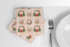 Watercolor Christmas digital paper pack Seamless pattern