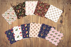 Watercolor Christmas digital paper pack Seamless pattern