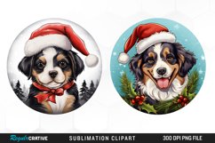Watercolor Christmas Dog Illustration PNG Clipart Product Image 1