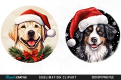 Watercolor Christmas Dog Illustration PNG Clipart Product Image 1