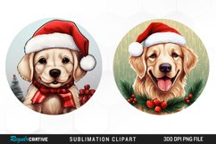 Watercolor Christmas Dog Illustration PNG Clipart Product Image 1