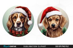 Watercolor Christmas Dog Illustration PNG Clipart Product Image 1
