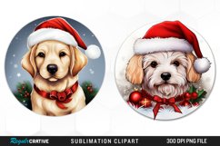Watercolor Christmas Dog Illustration PNG Clipart Product Image 1