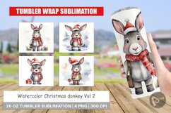 Tumbler Wrap Watercolor Christmas donkey Product Image 1