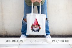Cute watercolor Christmas gnome pillow sublimations- 3 png Product Image 4