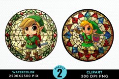 Watercolor Christmas Elves Artwork Clipart Product Image 1