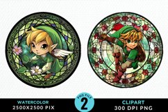 Watercolor Christmas Elves Artwork Clipart Product Image 1