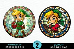 Watercolor Christmas Elves Artwork Clipart Product Image 1