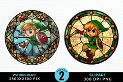 Watercolor Christmas Elves Artwork Clipart Product Image 1