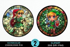 Watercolor Christmas Elves Artwork Clipart Product Image 1