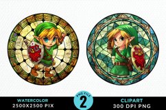Watercolor Christmas Elves Artwork Clipart Product Image 1