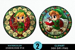 Watercolor Christmas Elves Artwork Clipart Product Image 1