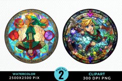 Watercolor Christmas Elves Artwork Clipart Product Image 1