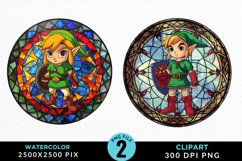 Watercolor Christmas Elves Artwork Clipart Product Image 1