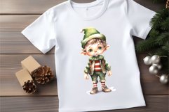 Watercolor Christmas Elves. Clipart Bundle. Product Image 6