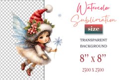 Add a touch of holiday magic with this watercolor Christmas Fairy clipart bundle. Perfect for greeting cards, decorations, and all your festive winter creations!
