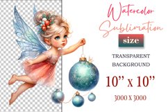 Add a touch of holiday magic with this watercolor Christmas Fairy clipart bundle. Perfect for greeting cards, decorations, and all your festive winter creations!